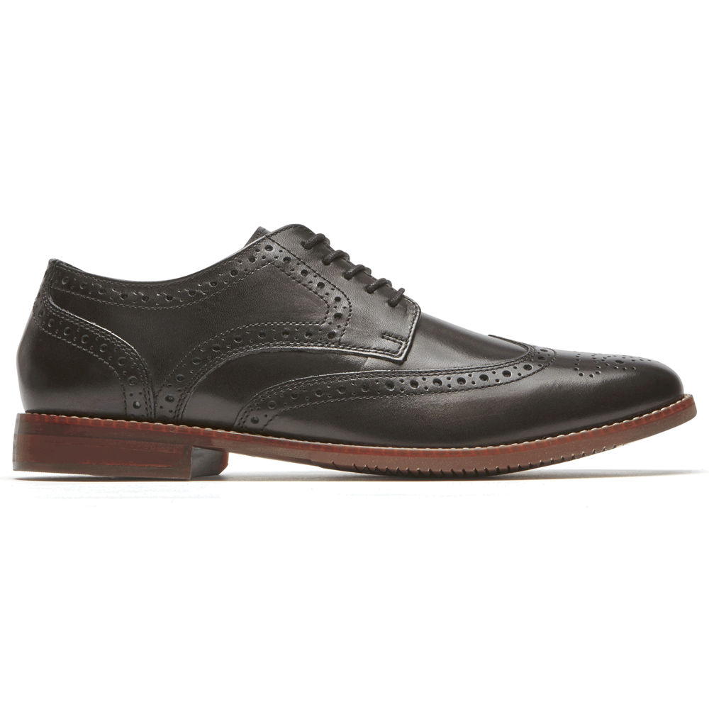 Sapatos Lace Ups Rockport Homem Pretas - Style Purpose Wingtip - 16483NQXJ